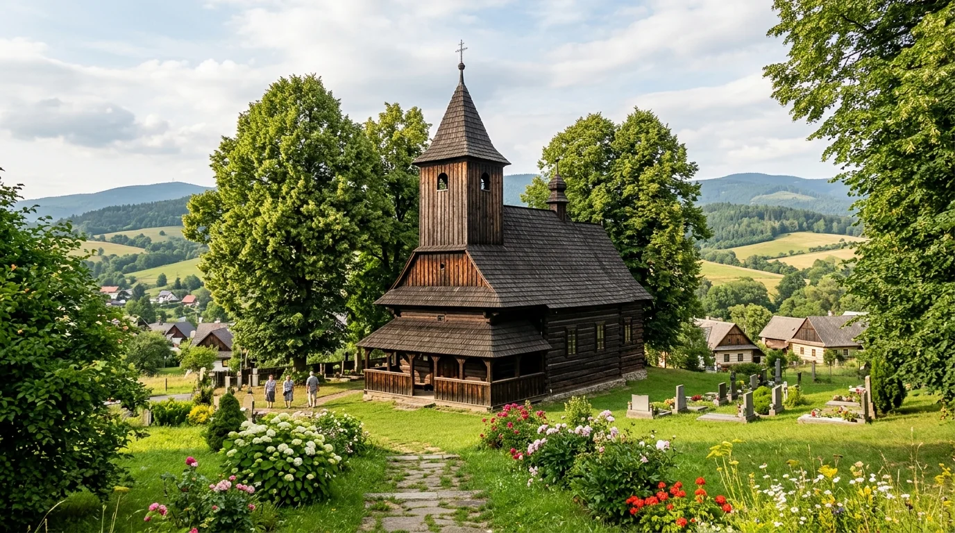 Dřevěný kostel Všech svatých v Sedlištích